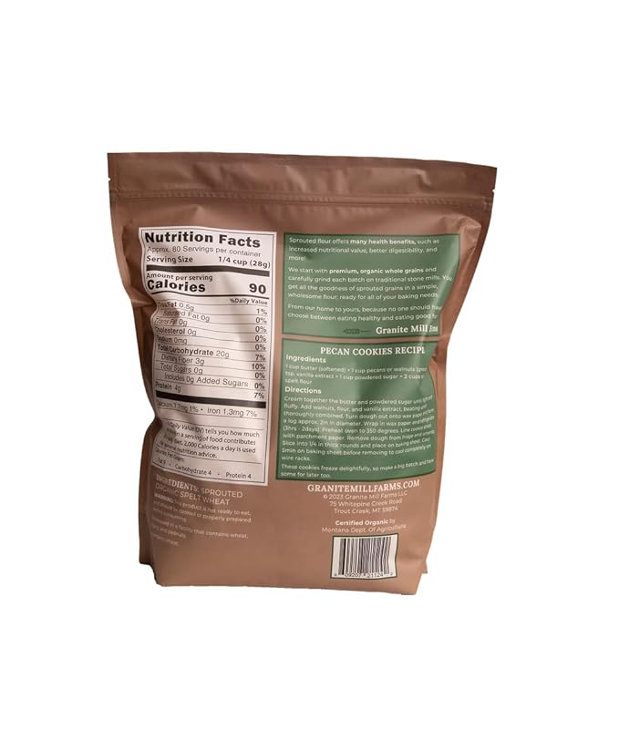 Granite Mill Farms Sprouted Organic Spelt Flour, 5 lb