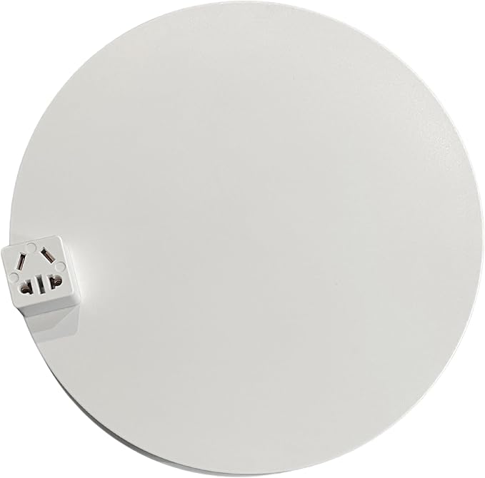 Fotoconic 11.8"/30cm Rotating Display Stand Turntable 55Lbs/25kg Load Capacity with AC Socket Power Outlet (White)
