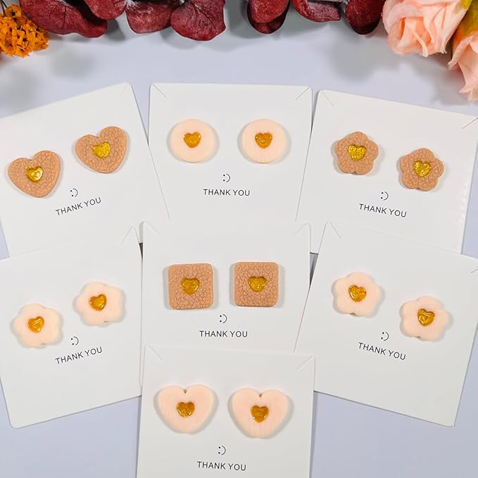 Heart Center Polymer Clay Cutters – 5 Shapes Clay Earring Cutters Set for DIY Jewelry – Polymer Clay Tools for Earrings & Crafts – Cute Clay Cutter Set for Valentine & Gift Projects