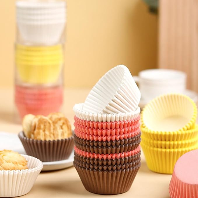 Rainbow Standard Cupcake Liners 400 Count Colorful Paper Baking Cups Disposable Cupcake Wrappers for Holiday and Party Baking Supplies