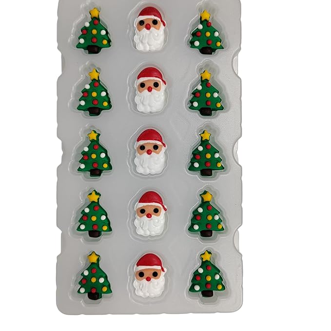 Edible Christmas Sprinkles for Cake Decorating, Edible Santa Claus Christmas Tree Cupcake Toppers for Cake, Cookies, Cupcakes, Baking, Ice Cream Desserts Supplies
