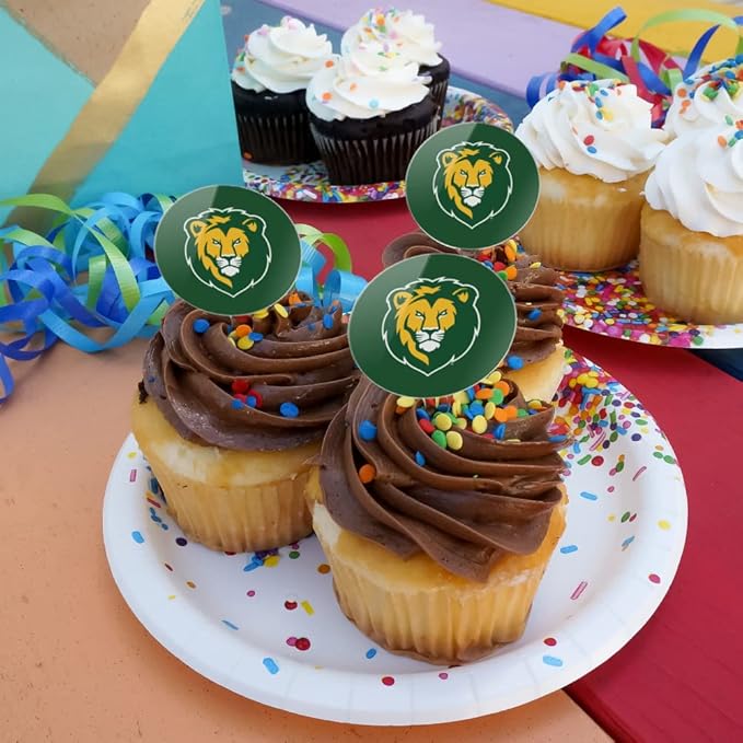 Southeastern Louisiana University Primary Logo Cupcake Picks Toppers Decoration Set of 6