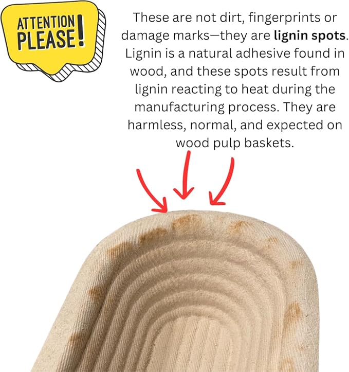 Bulka Large Round 9" 1kg Groove Banneton Bread Proofing Basket Pressed Wood Pulp, Sourdough Proofing Basket - Non-Stick Bread Proofing Bowl Sourdough Bread Baking Supplies, Made in Germany.
