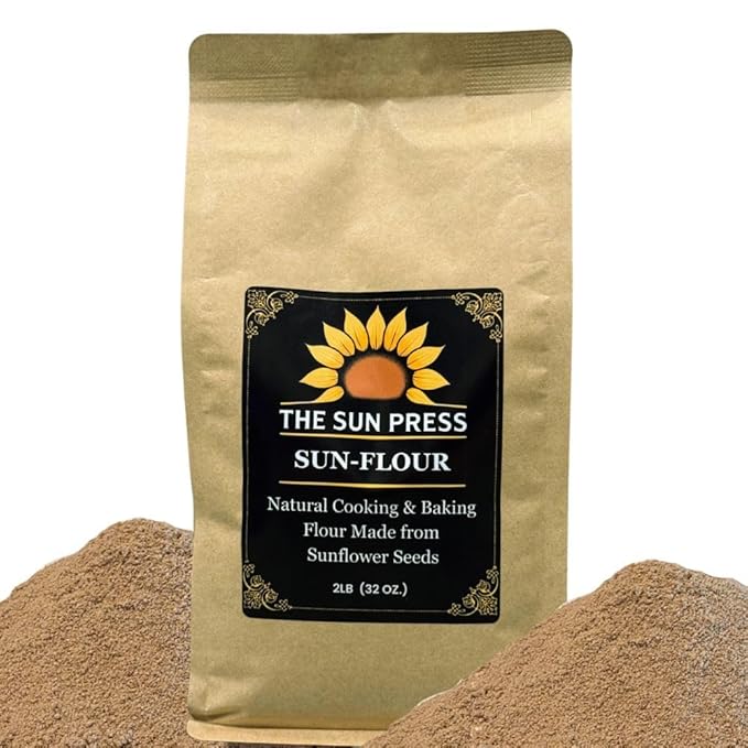 The Sun Press Sunflower Flour, Natural Cooking & Baking Flour, 2 lb (32 oz)
