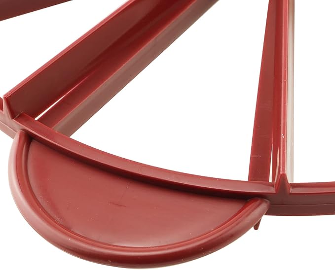 Tegg Cake Marker Round Cake Slice and Pie Slicer Divider 10 or 12 Slices Double Sided Cake Portion Marker Red