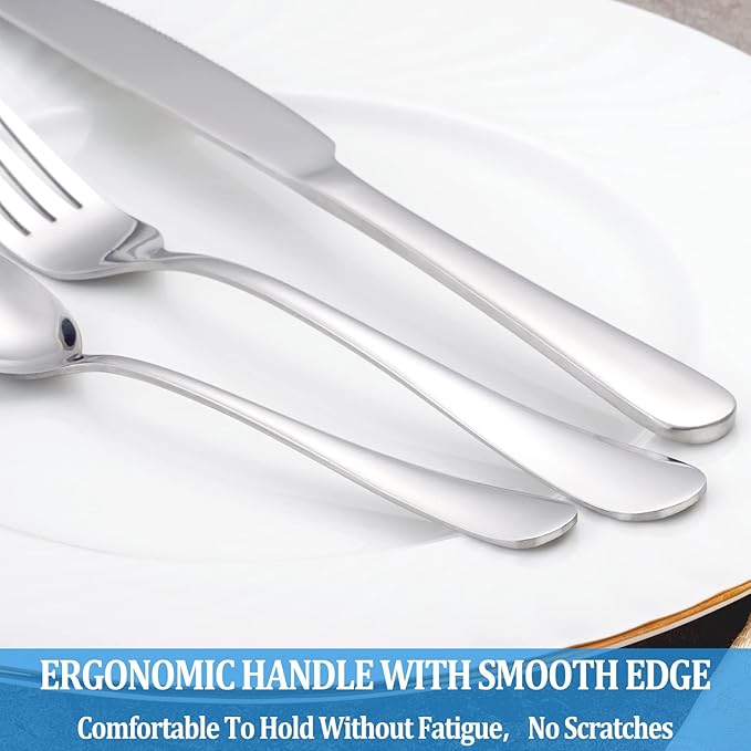 8 Pcs Tablespoon Spoon Set, Premium Food Grade Stainless Steel Spoons, Serving Tablespoons, Mirror Finish & Dishwasher Safe,Use for Home,Kitchen and Restaurant - 7.3 inch