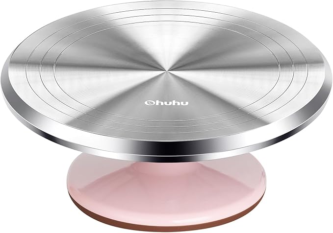 Ohuhu Cake Stand, Aluminium 12''Cake Turntable Decorating Bakery Supplies - BPA-Free Frosting Spinner Rotating Revolving Lazy Susan Christmas Gifts