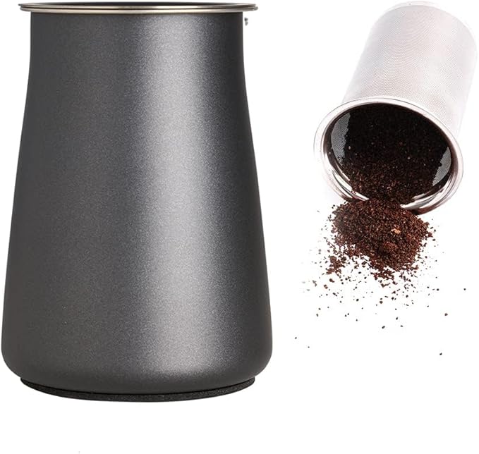 watchget Coffee Sifter Coffee Grind Sieve 250um Fine Mesh Espresso Powder Sieve with Non-slip Base Stainless Steel Grounds Receiver Pour Over Making Accessory