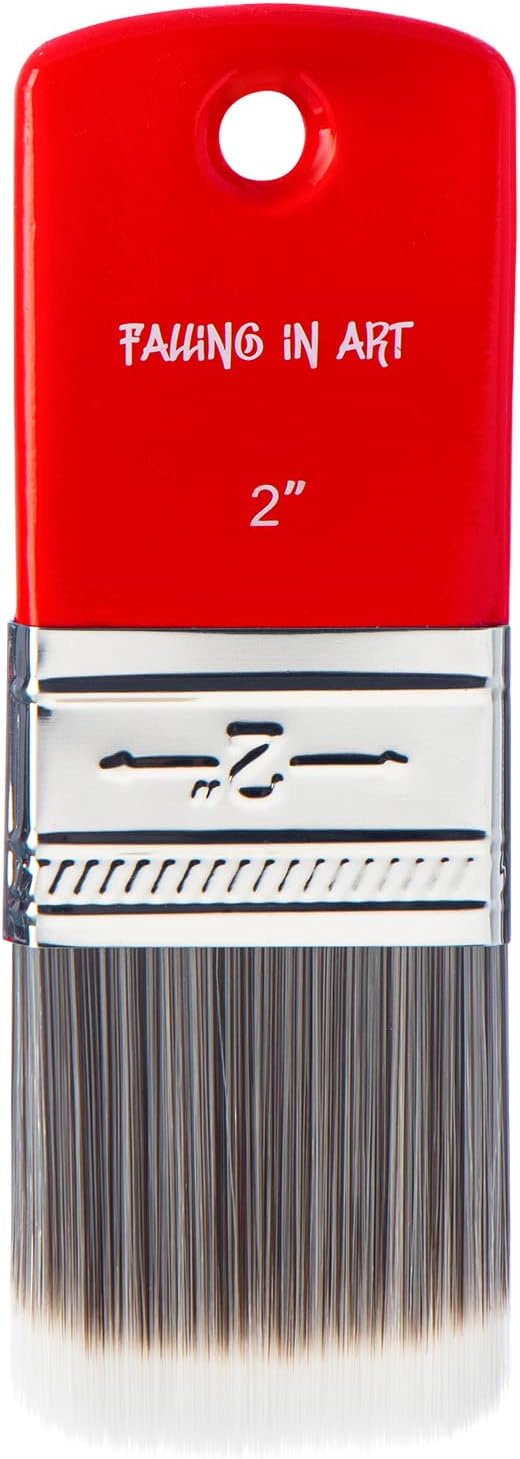 Falling in Art Filbert Paddle Paint Brush, Scale Brush for Oil and Acrylic Paints,2 Inch
