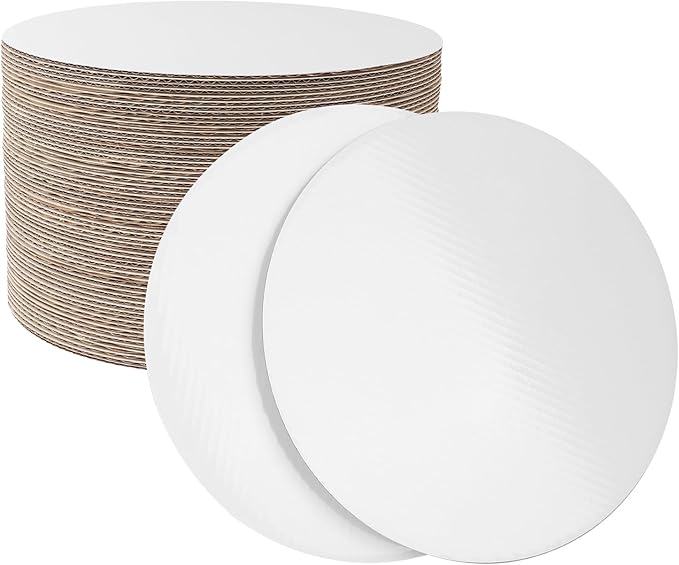 58 Pack White Cake Boards, 12 Inch Round Cake Circles, Premium Disposable Cake Plate for Baking & Decorating, Cardboard Cake Rounds, Cake Base Board