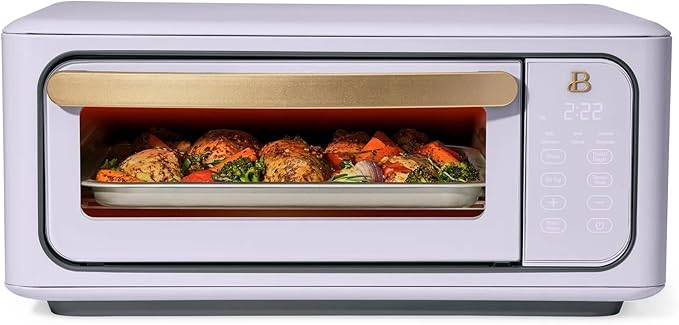 Beautiful Infrared Air Fryer Toaster Oven Kit – Special Edition Multi‑Function Countertop Oven with 10 Presets, Fast Heating & Accessories by Drew Barrymore (Lavander)