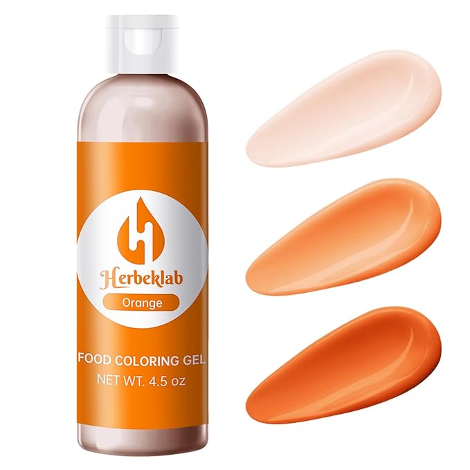 Orange Gel Food Coloring – 4.5 oz Professional Grade Concentrated Food Dye, Gel Based Coloring for Icing, Baking, Cake Decorating & Cookies