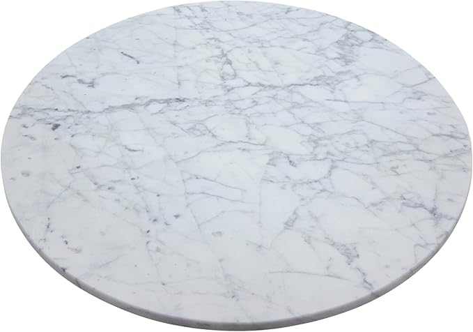 White and Gray Marble Large Cake Stand Centerpiece Wedding Decor Dessert Cupcake Table - 18 Inch