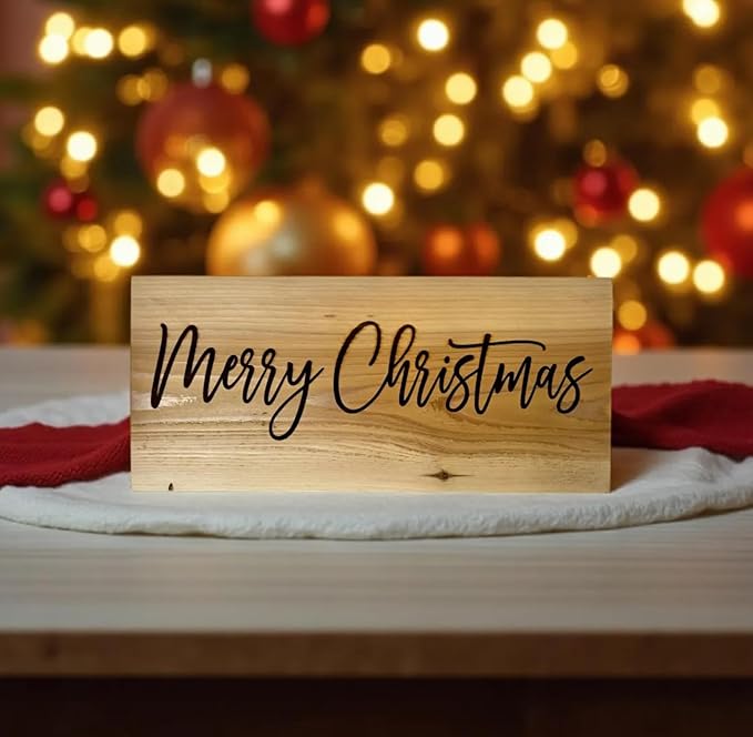 Merry Christmas Stencils for Painting Reusable Christmas Word Stencils for Crafts Holiday Drawing Templates for Wood Fabrics Door Mat Porch Hanger Winter Decor