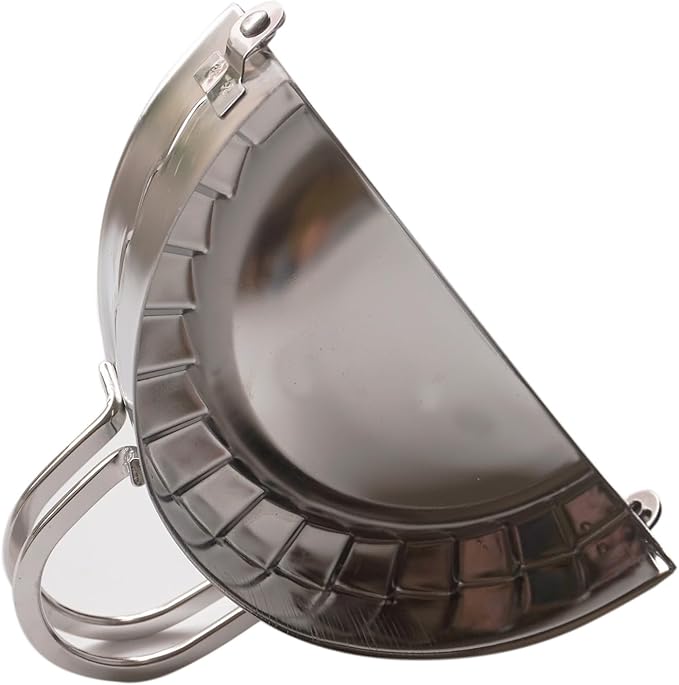 6 Inch Chinese Dumpling Maker Empanda Press, Stainless Steel Large Ravioli Maker, Pastry Tools, Jiaozi Maker, Dough Cutter for Pocket Pie, Pierogi & Hand Pie