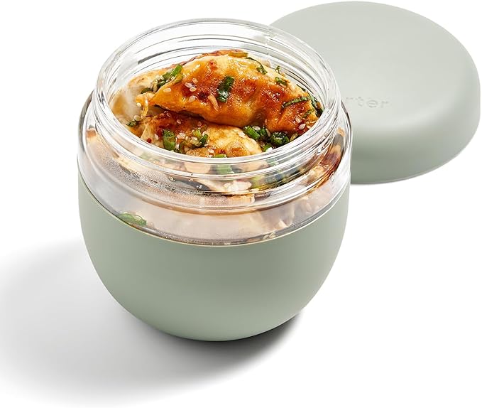 W&P Porter Seal Tight Glass Food Storage Container with Lid, Terrazzo Charcoal 16oz, Leak & Spill Proof Meal Prep Container, Microwave & Dishwasher Safe, Borosilicate Glass