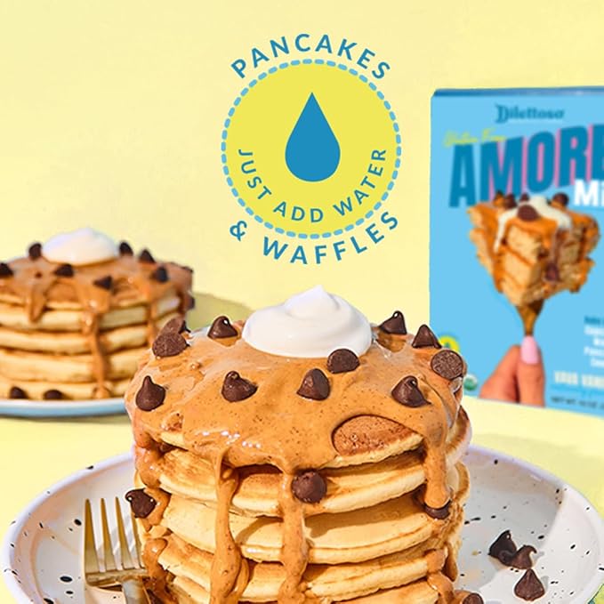 Dilettoso's Organic Gluten-Free Oat Flour Baking Mix | Vanilla | Pancakes, Waffles, Cupcakes, Brownies, and Cookies | 10oz AMORE Mix (1 Box)