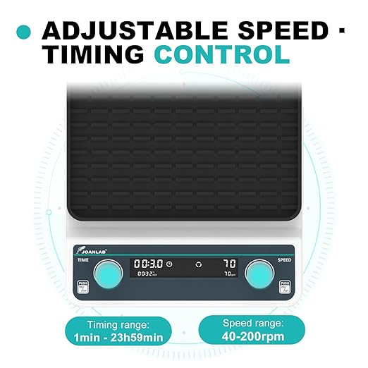 JOANLAB Digital Orbital Shaker Mixer 40-200RPM,Capacity 2KGS, Lab Mixer Orbital Rotator Shaker with Continuous Mode & Timer Mode