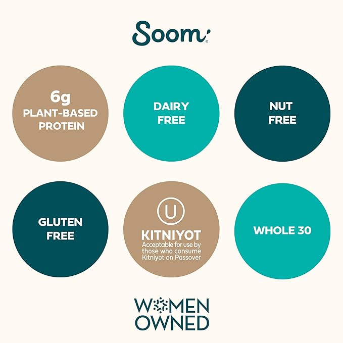 Soom Foods Ground Premium Sesame Tahini Paste 11oz (2 Pack) | Silky Smooth Texture in Hummus, Dips, Dressings | Vegan, Nut-Free, Gluten-Free, Kosher, Keto, Paleo, Whole30