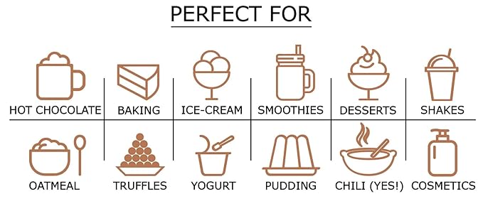 Food to Live Organic Cocoa Powder, 8 Pounds Natural, Unsweetened, Non-Dutched, Non-GMO, Kosher, Sirtfood, Bulk