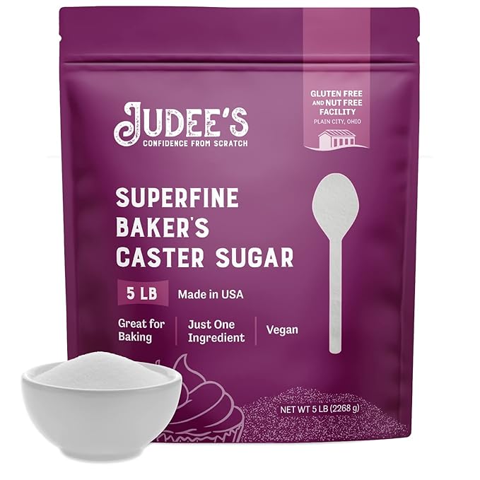 Judee's Gluten Free Superfine Caster Sugar - Tea & Coffee Sweetener - Gluten-Free Baking Sweetener - Pack of 8, 5 lb Pouches (40 lb)