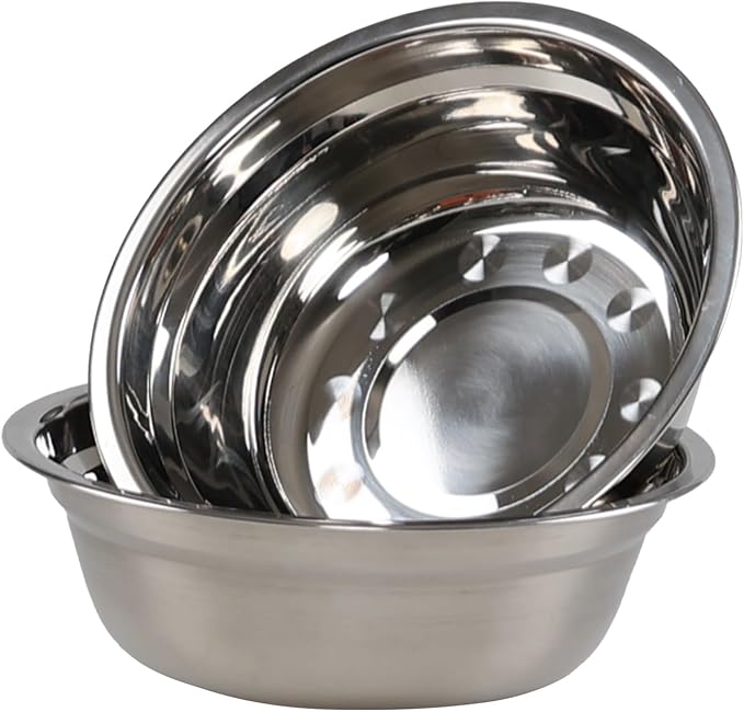 4-Pack Stainless Steel Mixing Bowls/Metal Prep Bowls, Salad Serving Bowl Set
