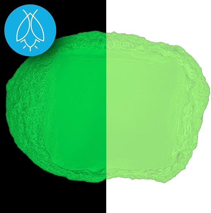 Glow in The Dark Pigment Powder - Neutral and Fluorescent Color for Art Painting, Fine Art, Nail Art Paint, and DIY Crafts - Long Lasting, 10+ Color Options - Fluorescent Green - (120 Grams/4 Ounces)