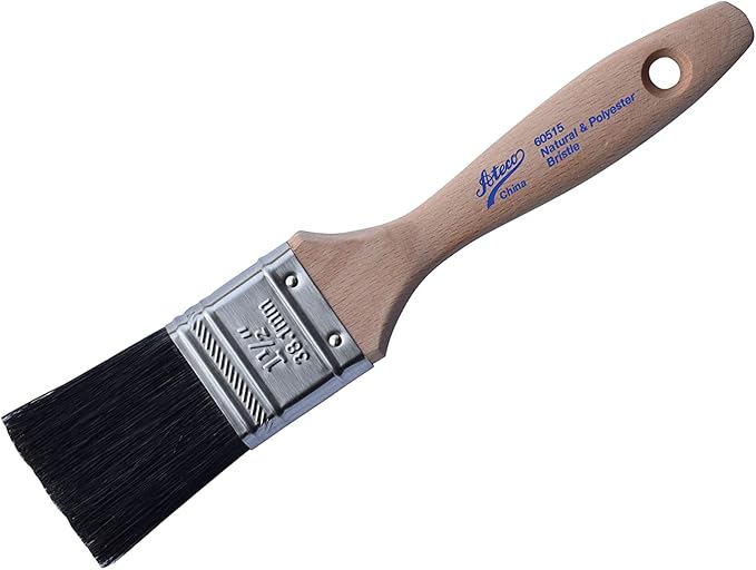 Ateco Pastry Brush, 1.5-Inch Wide Head with Black Boar Bristles, Stainless Steel Ferrule & Wood Handle