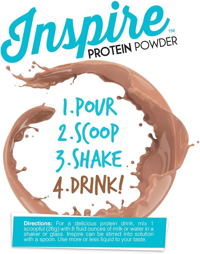 Bariatric Eating Inspire Cafe Bella Vanilla Cinnamon Cappuccino Sugar-Free 20g Whey Protein Isolate Powder (20 Servings)