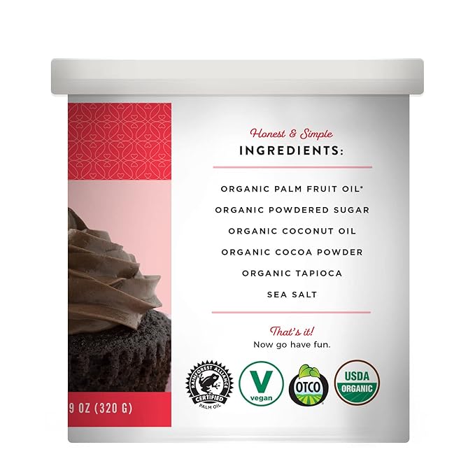 Miss Jones Baking Organic Buttercream Frosting, Perfect for Icing and Decorating, Vegan-Friendly: Rich Fudge Chocolate (Pack of 12)