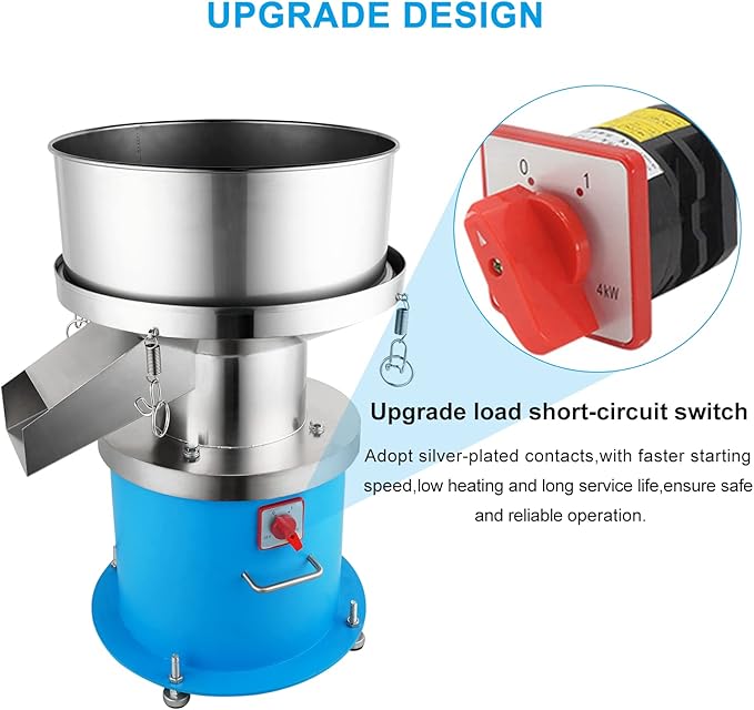YUCHENGTECH Automatic P-o-w-d-e-r Sifter Automatic Sifter Shaker Machine 750W Electric Flour Sifter Automatic Sieve Shaker Vibrating Sieve Machine φ16.54in 2-500mesh Optional (110V)