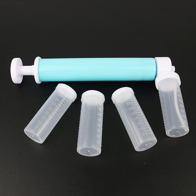 Rainmae Manual Airbrush for Decorating Cakes, DIY Baking Tools with 4pcs Spray Tube for Kitchen DIY Baking Cupcakes Cookies and Desserts Cake Icing Coloring Spray Gun for Decorating Cakes Supplies