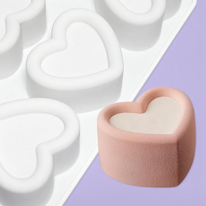 mostsom Heart Valentine's Day Mousse Cake Mold French Dessert Silicone Mold Chocolate Jelly Baking Tools Cake Decorating Tool (B_ Heart)