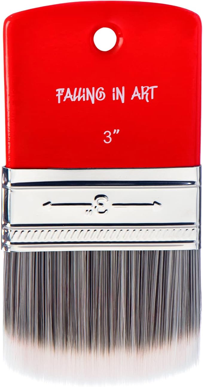Falling in Art Filbert Paddle Paint Brush, Scale Brush for Oil and Acrylic Paints,3 Inch