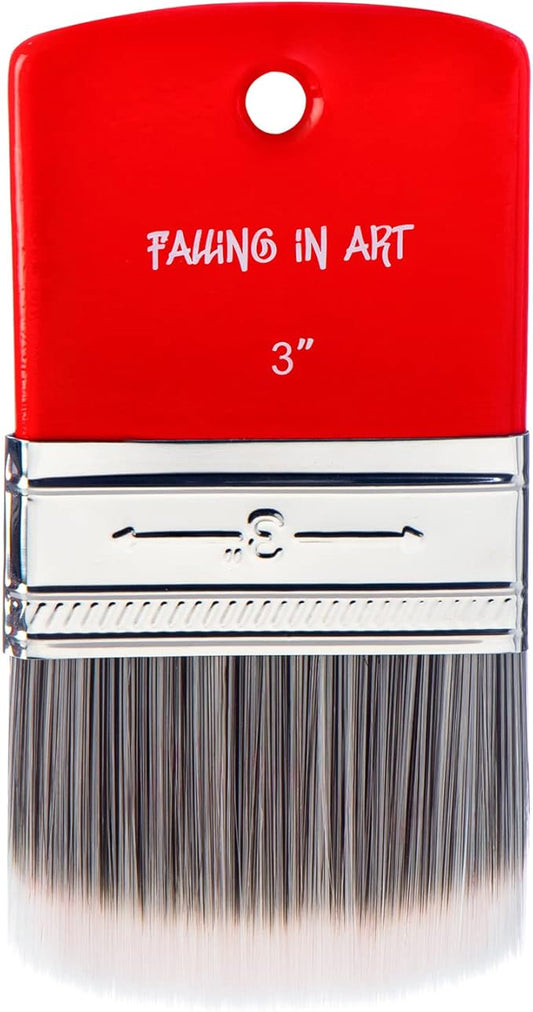 Falling in Art Filbert Paddle Paint Brush, Scale Brush for Oil and Acrylic Paints,3 Inch
