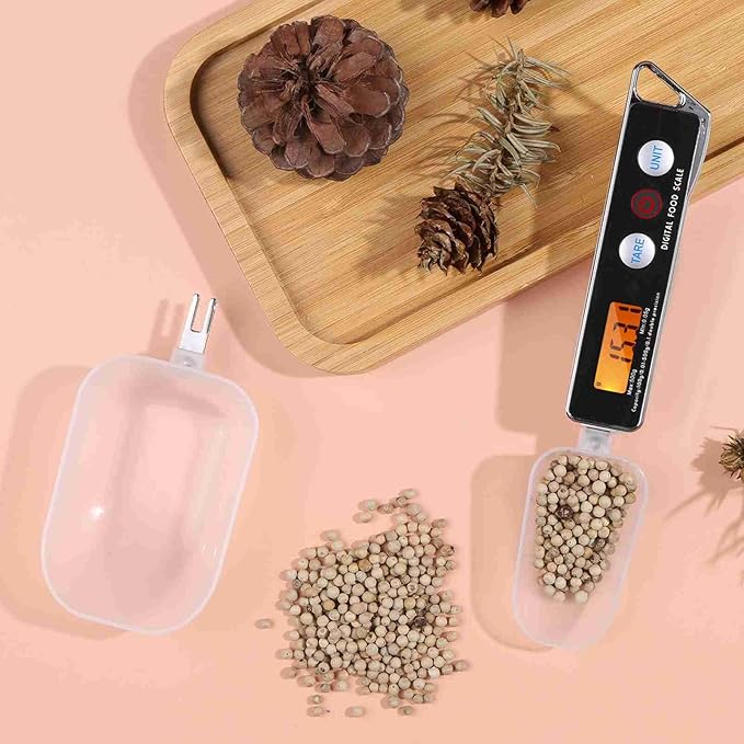 Dioche Digital Measuring Spoon, from 0.05g to 500g Food Scale Gram Measuring Spoons With Measuring Capacity for Home & Bakery (Black)