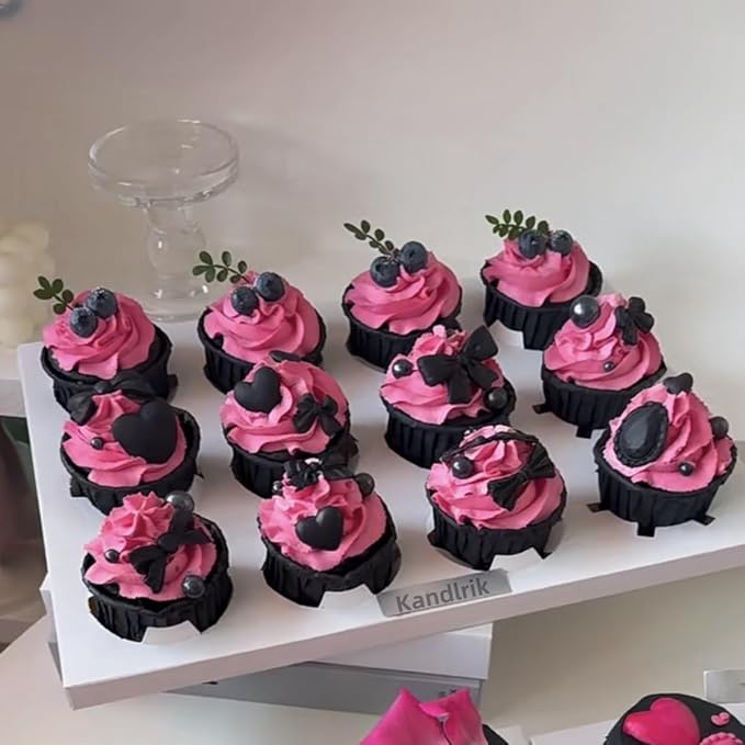 Edible Black Sugar Pearls Sprinkles Candy Mix Size Pearls Cake Decorations Cupcake Toppers Cookie Decorating Perfect for Wedding Party Valentine Halloween Christmas Supplies 4.58OZ