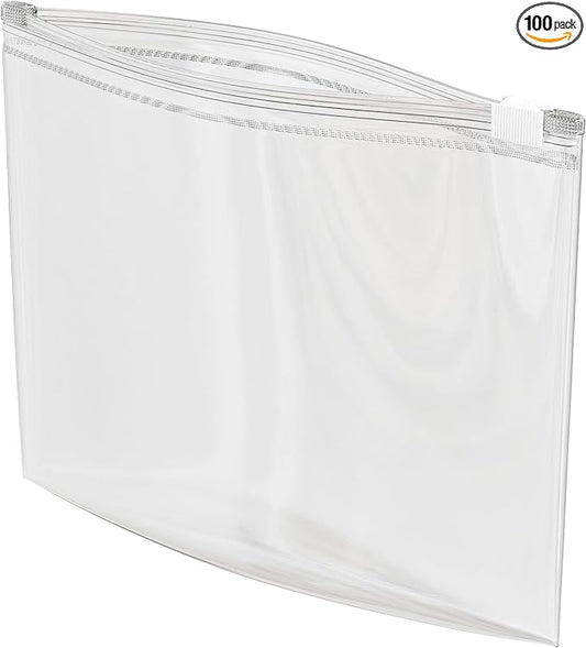100 Count - Slider Zip Food Storage Bags, 10" x 7" 3 Mil Heavy Duty, Strong & Durable For Freezer Storage. GPI