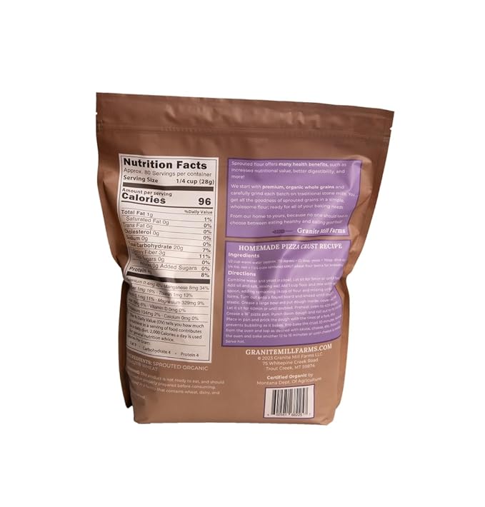 Sprouted Organic Ancient Grain Flour Collection by Granite Mill Farms, (Einkorn, Emmer, Spelt, & Kamut stone-milled flours), 5 lb. 4-pack