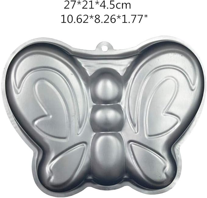 Ulalaza Butterfly Cake Pan 3D Aluminum Cake Mould Wedding Christmas Birthday Cake Baking Pan