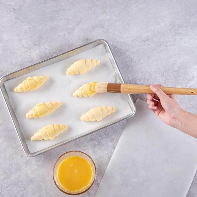Restaurantware-Pastry Tek 1 Boar Bristles Pastry Brush, 11.8 Inches Buttering Tool â€“ Hardwood Handle, Built-In Hanging Hole, Wood Basting Applicator, Sturdy Ferrule, For Glazing And Basting