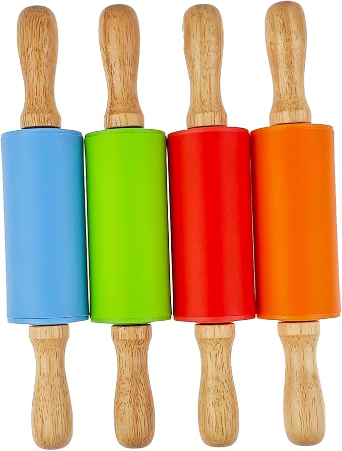 16 Pack Small Rolling Pin for Kids, Kids Rolling Pin for Home Kitchen (9 Inch)