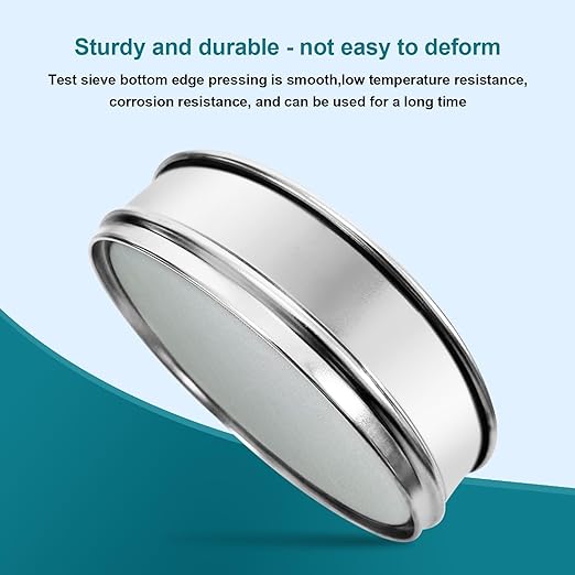 304 Stainless Steel Lab Sieve Screen Mesh, 1400 Mesh(0.01mm) Aperture Test Sieve, 12Inch(30cm) Diameter Economy Standard Analysis Sample Test Sieves for Industrial Laboratory Homes