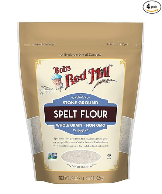 Bob's Red Mill Spelt Flour, 22 Ounce (Pack of 4)