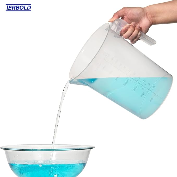 1 Gallon Measuring Pitcher 3-Pack | 3.785 Liter Shatterproof Plastic Large Graduated Mixing Pitchers, 1 Gallon (128 Fl Oz)