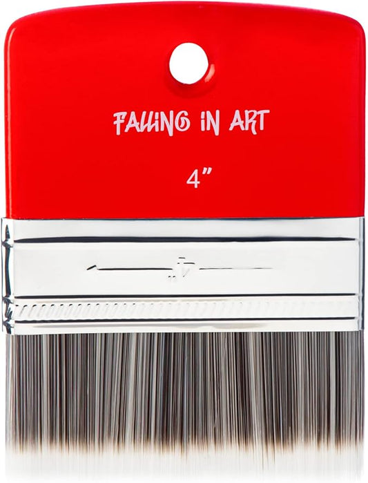 Falling in Art Flat Paddle Paint Brush, Scale Brush for Oil and Acrylic Paints,4 Inch