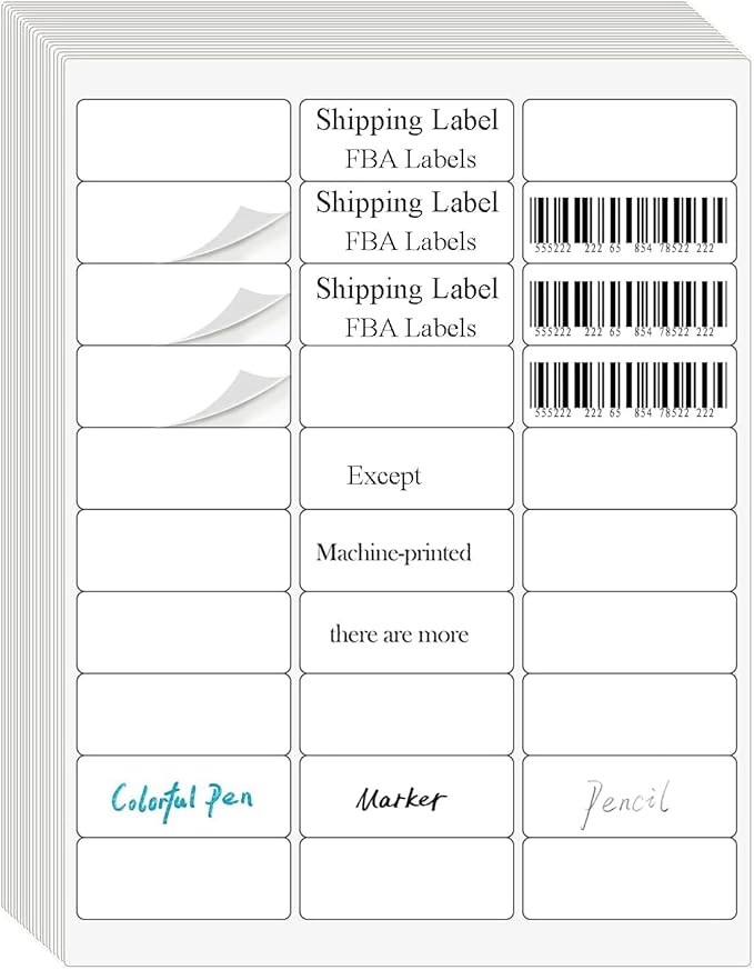 30 UP Labels 1" x2-5/8 Mailing Shipping Address FBA Label for Laser/Inkjet Printers, White Blank Sticker Name Tags, Printable Address Label (1000 Sheets, 30,000 Labels)