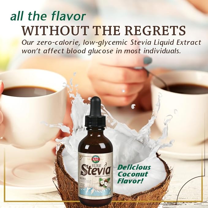 KAL Pure Stevia Extract, Coconut, 1.8 Fluid Ounce