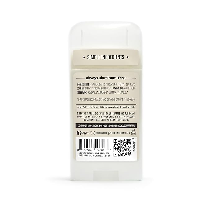 HUMBLE BRANDS Original Formula Aluminum-free Deodorant, Earthy & Grounded, Texas Cedarwood, Palo Santo, Black Spruce, Pack of 3