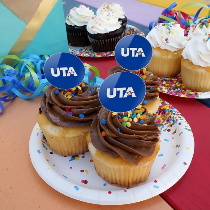 Texas at Arlington Primary Logo Cupcake Picks Toppers Decoration Set of 6